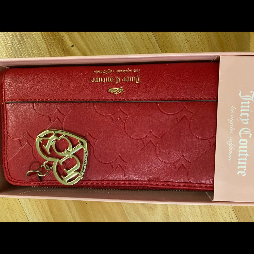 Pretty red wallet can hold many cards brand new with tags
